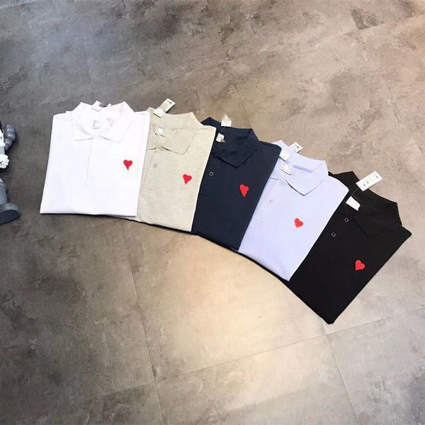 high version 21 summer lovers love polo shirt solid color loose casual peach heart three-dimensional embroidery short sleeve, White
high version 21 summer lovers love polo shirt solid color loose casual peach heart three-dimensional embroidery short sleeve, White