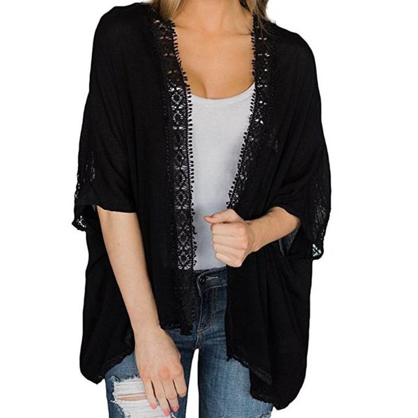 women's jackets women ladies casual lace splice open cape kimono cardigan coat blouses and blusas feminina chaqueta reflectante mujer, Black;brown
women's jackets women ladies casual lace splice open cape kimono cardigan coat blouses and blusas feminina chaqueta reflectante mujer, Black;brown