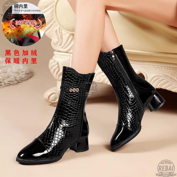 boots 2021 block heel ankle woman winter warm shoes short women's booties square toe patent leather schoenen vrouw 35-42, Black
boots 2021 block heel ankle woman winter warm shoes short women's booties square toe patent leather schoenen vrouw 35-42, Black