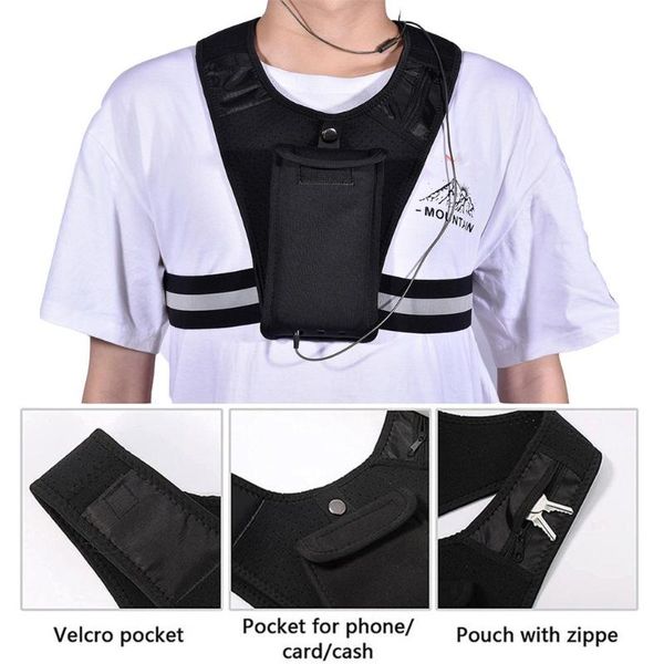 running jerseys clothes vests pack light elastic riding reflective warning belt band with chest phone holder for jogging cycling, Black;blue
running jerseys clothes vests pack light elastic riding reflective warning belt band with chest phone holder for jogging cycling, Black;blue