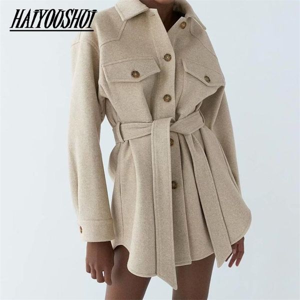za women chic wool coats with belt solid long sleeve pockets shirt jackets outerwear turn down collar elegant coat 211130, Black
za women chic wool coats with belt solid long sleeve pockets shirt jackets outerwear turn down collar elegant coat 211130, Black