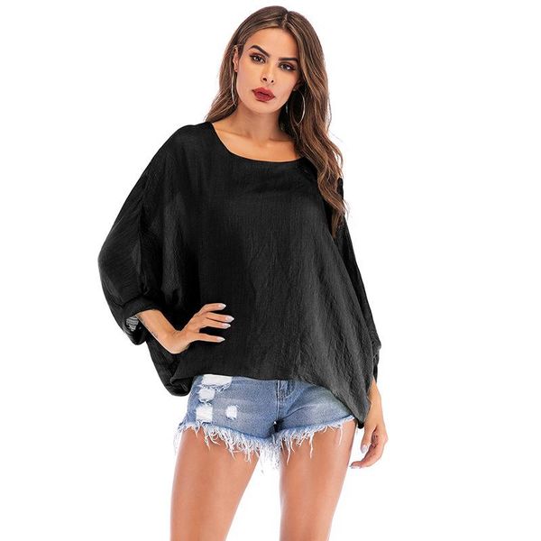 women's t-shirt make spot speed sell through cross-border the spring and autumn period round collar loose pure color female, White
women's t-shirt make spot speed sell through cross-border the spring and autumn period round collar loose pure color female, White