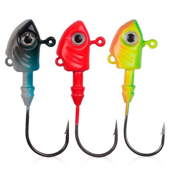 3pcs/lot fishinghooks 10g/15g/20g/29g/40g hook jig head multicolor fishing tackle bait soft wom lead hooks
3pcs/lot fishinghooks 10g/15g/20g/29g/40g hook jig head multicolor fishing tackle bait soft wom lead hooks