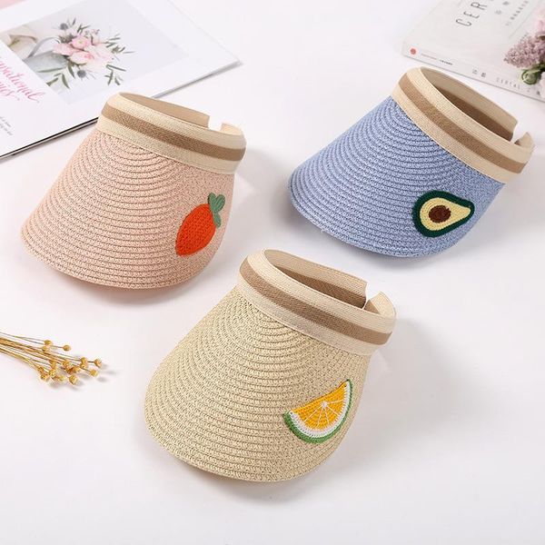 summer hat korean cute fruit empty children's casual sunshade simple sun straw caps & hats, Yellow
summer hat korean cute fruit empty children's casual sunshade simple sun straw caps & hats, Yellow