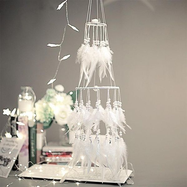 decorative objects & figurines 1pc dream catcher with feather pearl hand made double circle wall hanging dreamcatcher for kids bedroom baby
decorative objects & figurines 1pc dream catcher with feather pearl hand made double circle wall hanging dreamcatcher for kids bedroom baby