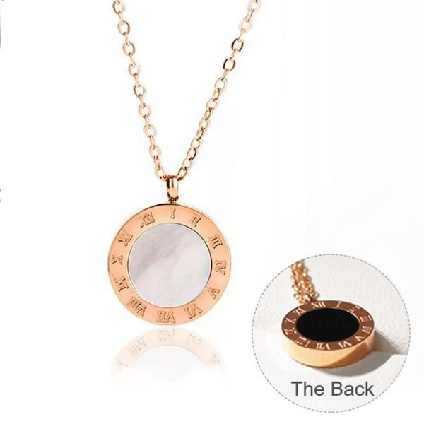 pendant necklaces stainless steel roman numbers necklace double sided numeral jewelry women rose gold round no fade, Silver
pendant necklaces stainless steel roman numbers necklace double sided numeral jewelry women rose gold round no fade, Silver