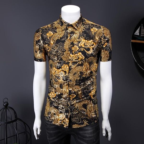 mens shirts chinese dragon pattern floral shirt short sleeve casual clothing 9899 men's, White;black
mens shirts chinese dragon pattern floral shirt short sleeve casual clothing 9899 men's, White;black