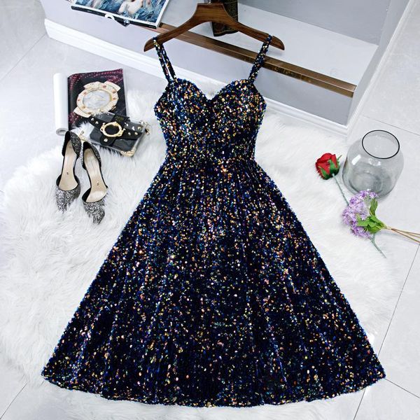 party dresses tulx navy blue homecoming wedding spaghetti strap bling sequin short midi back return to home prom evening dress, White;black
party dresses tulx navy blue homecoming wedding spaghetti strap bling sequin short midi back return to home prom evening dress, White;black