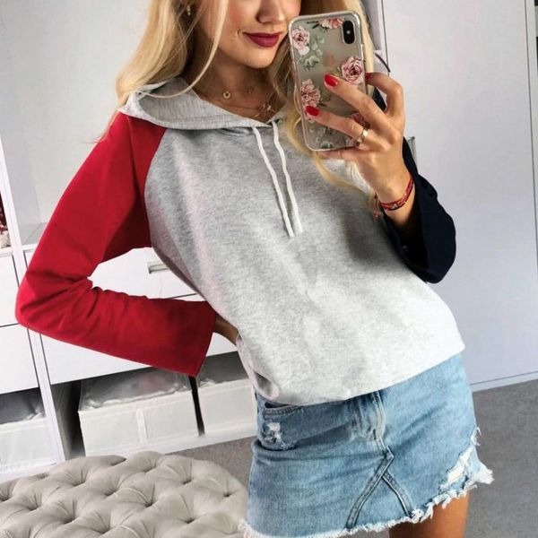 women's hoodies & sweatshirts long sleeve hooded patchwork with cap women clothes autumn casual sweatshirt pullover spliced hoodie str, Black
women's hoodies & sweatshirts long sleeve hooded patchwork with cap women clothes autumn casual sweatshirt pullover spliced hoodie str, Black