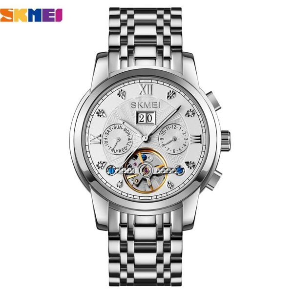 luxury men automatic watch fashion hollow dial business skeleton tourbillon mechanical watches relogio masculino male wristwatches, Slivery;brown
luxury men automatic watch fashion hollow dial business skeleton tourbillon mechanical watches relogio masculino male wristwatches, Slivery;brown