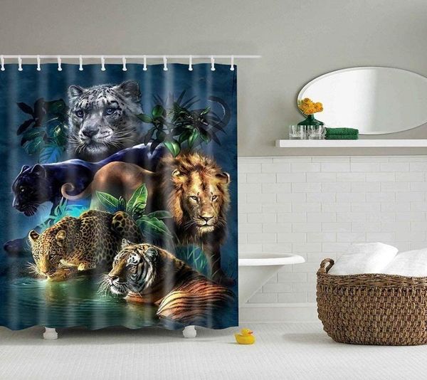 lion tiger leopard pattern digital print shower curtains for bathroom,polyester waterproof fabric bath curtain
lion tiger leopard pattern digital print shower curtains for bathroom,polyester waterproof fabric bath curtain