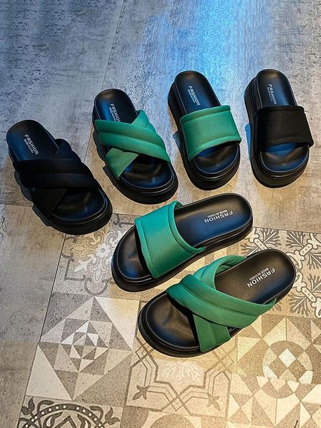 slippers women summer shoes slides fashion pantofle platform med luxury soft 2021 flat pu cotton fabric rubber female, Black
slippers women summer shoes slides fashion pantofle platform med luxury soft 2021 flat pu cotton fabric rubber female, Black