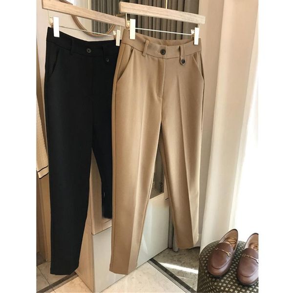 women's pants & capris limiguyue high waist straight suit vintage chic zipper women trousers mujer office work wear ankle-length k3403, Black;white
women's pants & capris limiguyue high waist straight suit vintage chic zipper women trousers mujer office work wear ankle-length k3403, Black;white