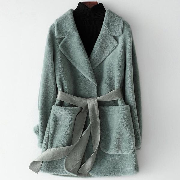 women's fur & faux khaki medium length women wool coat with belt sheath beige slim autumn winter temperament natural blue real outwear, Black
women's fur & faux khaki medium length women wool coat with belt sheath beige slim autumn winter temperament natural blue real outwear, Black