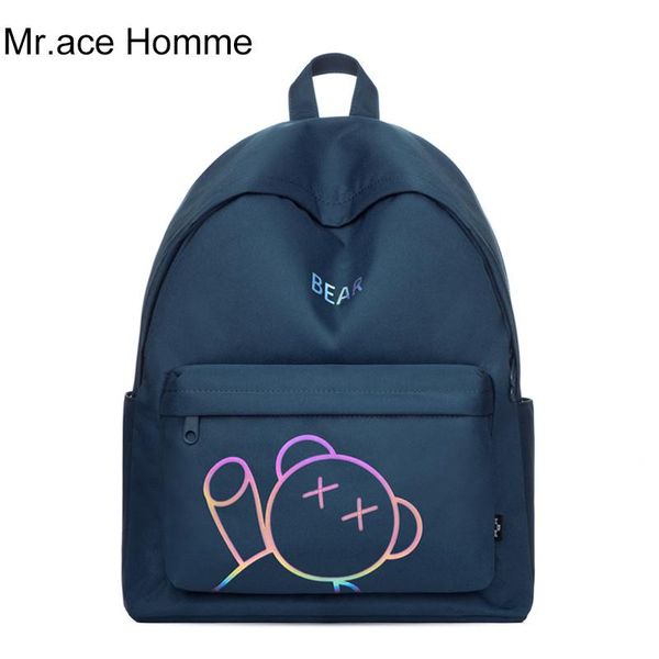 backpack reflective blue bear print 14inch lapwomen fashion school for girl waterproof college bag boy travel
backpack reflective blue bear print 14inch lapwomen fashion school for girl waterproof college bag boy travel