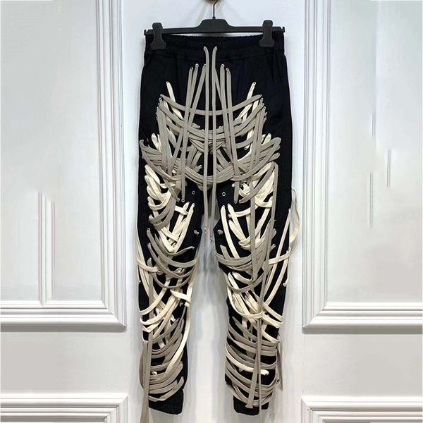 20 more recent bandage lacy drawstrings to high-street handicraft pocket multi-level elastic waist long stylish women's pants, White
20 more recent bandage lacy drawstrings to high-street handicraft pocket multi-level elastic waist long stylish women's pants, White