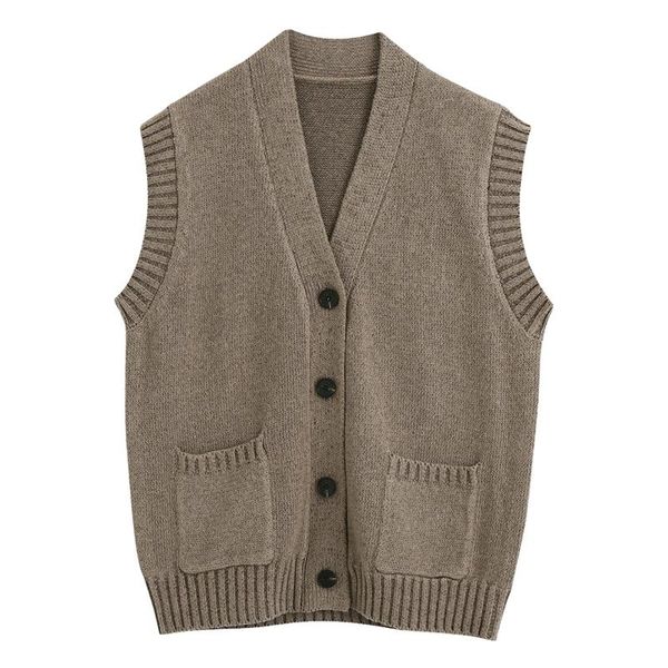 women's vests rr casual v neck sweaters women fashion solid single breasted sweater elegant pockets sleeveless female ladies hj, Black;white
women's vests rr casual v neck sweaters women fashion solid single breasted sweater elegant pockets sleeveless female ladies hj, Black;white