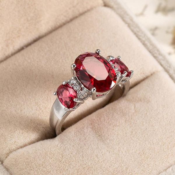 wedding rings classic silver plated ring elegant red/blue gems crystal bridal oval cut zircon promise anniversary jewelry, Slivery;golden
wedding rings classic silver plated ring elegant red/blue gems crystal bridal oval cut zircon promise anniversary jewelry, Slivery;golden