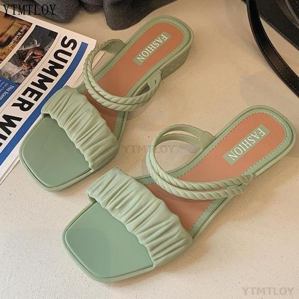 women sandals slip on slippers square toe pleated ladies fashion footwear pu female 2021 slides zapatillas casa mujer, Black
women sandals slip on slippers square toe pleated ladies fashion footwear pu female 2021 slides zapatillas casa mujer, Black