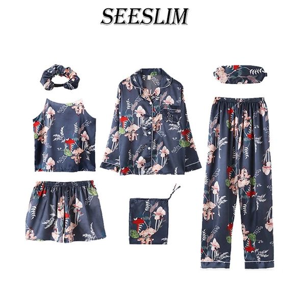 tonngirls women's 7 pieces pajamas sets soft silk nightwear striped pyjama women sleepwear sets spring summer autumn homewear 210330, Black;red
tonngirls women's 7 pieces pajamas sets soft silk nightwear striped pyjama women sleepwear sets spring summer autumn homewear 210330, Black;red