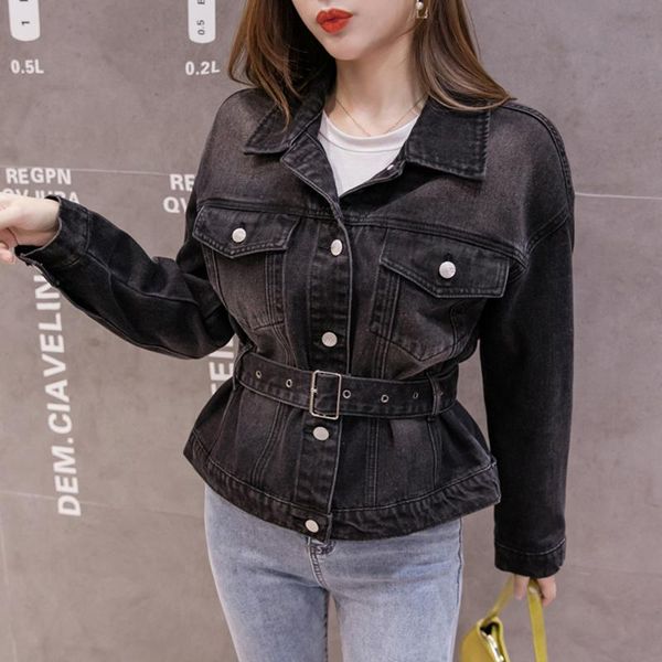 women's jackets basic jeans jacket women black 2021 spring woman denim womens coats and jean slim short coat feminina, Black;brown
women's jackets basic jeans jacket women black 2021 spring woman denim womens coats and jean slim short coat feminina, Black;brown