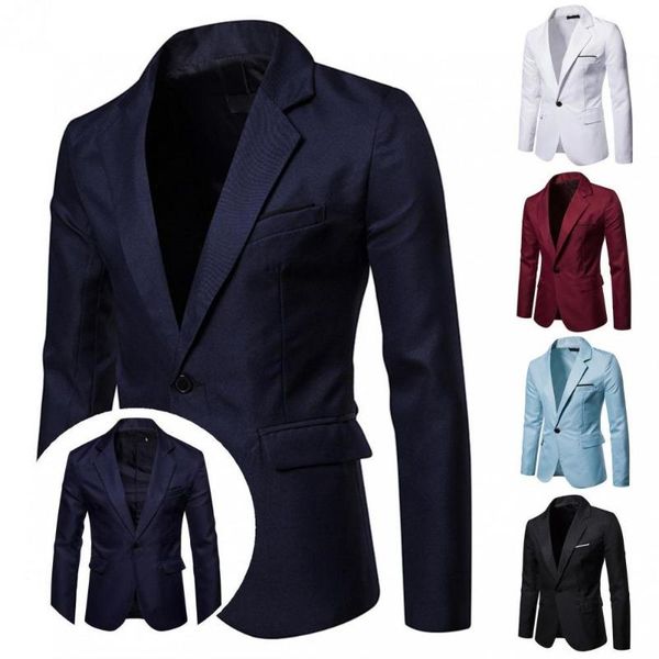 men's suits & blazers streetwear casual handsome lapel suit coat temperament slim for daily wear, White;black
men's suits & blazers streetwear casual handsome lapel suit coat temperament slim for daily wear, White;black