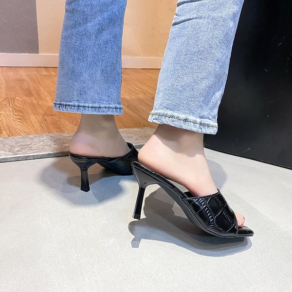 shoes thin heels slippers women summer heeled mules luxury slides pantofle high designer 2021 rubber pumps rome fashion pu, Black
shoes thin heels slippers women summer heeled mules luxury slides pantofle high designer 2021 rubber pumps rome fashion pu, Black