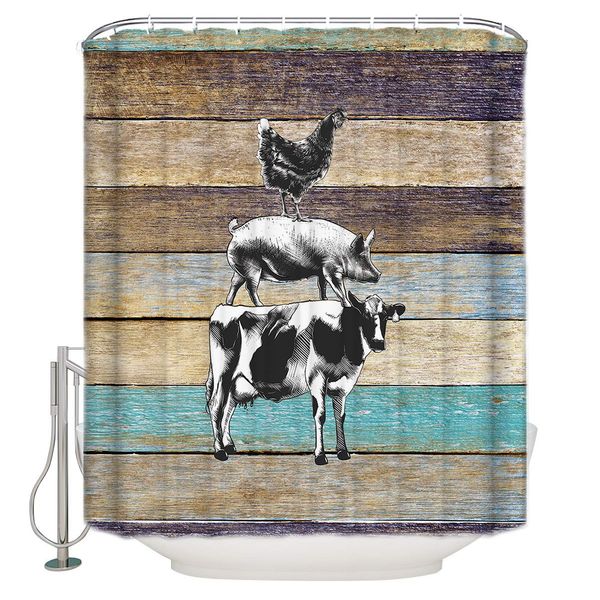 durable polyester bathroom shower curtains extra long 72'' x 78'', country plank american rural farm animals cow pig and
durable polyester bathroom shower curtains extra long 72'' x 78'', country plank american rural farm animals cow pig and