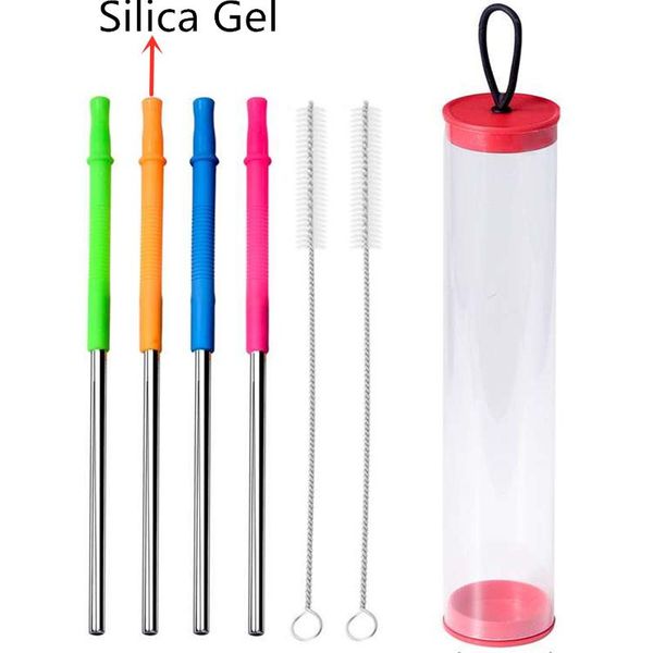 drinking straws metal straw reusable stainless steel bag silica gel+stainless 4pcs straw+2pcs brush+1pcs container
drinking straws metal straw reusable stainless steel bag silica gel+stainless 4pcs straw+2pcs brush+1pcs container