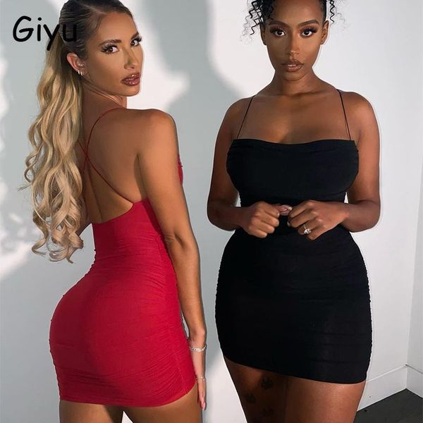 giyu summer backless woman dress bodycon ruched mini dresses club party elegant spaghetti strap red vestidos femme robe casual, Black;gray
giyu summer backless woman dress bodycon ruched mini dresses club party elegant spaghetti strap red vestidos femme robe casual, Black;gray
