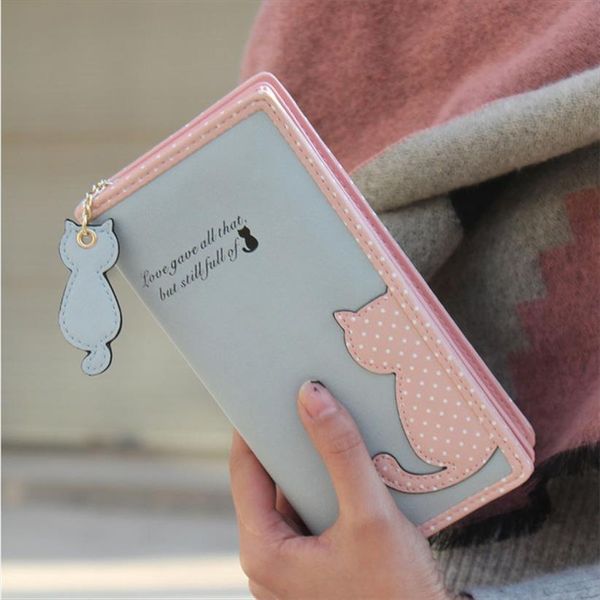 women long clutch wallets female cute cat pu leather phone purses designer lady cards holder wallet, Red;black
women long clutch wallets female cute cat pu leather phone purses designer lady cards holder wallet, Red;black