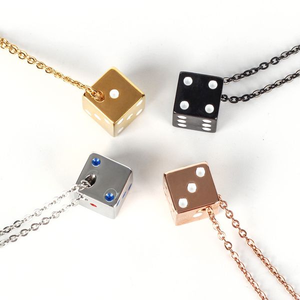 fashion brand personality simplicity pure color lucky dice versatile men and women's pendant jewelry, Silver
fashion brand personality simplicity pure color lucky dice versatile men and women's pendant jewelry, Silver
