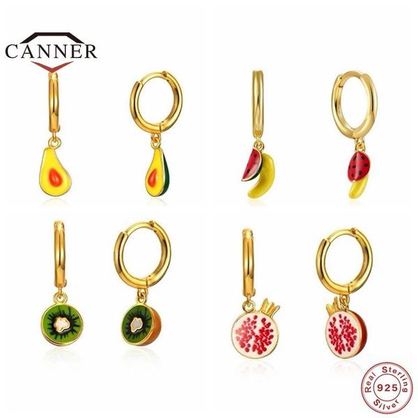 hoop & huggie canner 100% 925 sterling silver fashion enamel fruit earrings for women color earring piercing earings jewelry gifts, Golden;silver
hoop & huggie canner 100% 925 sterling silver fashion enamel fruit earrings for women color earring piercing earings jewelry gifts, Golden;silver