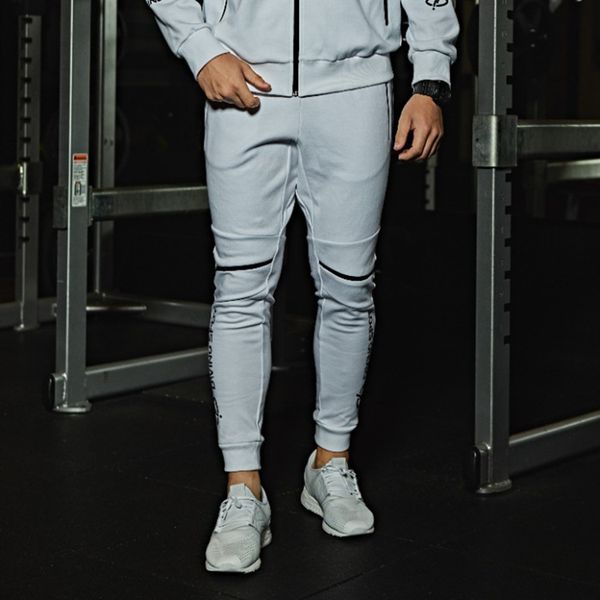 men's pants 2021 spring muscle fitness sports elastic slim hole zipper design leggings, Black
men's pants 2021 spring muscle fitness sports elastic slim hole zipper design leggings, Black