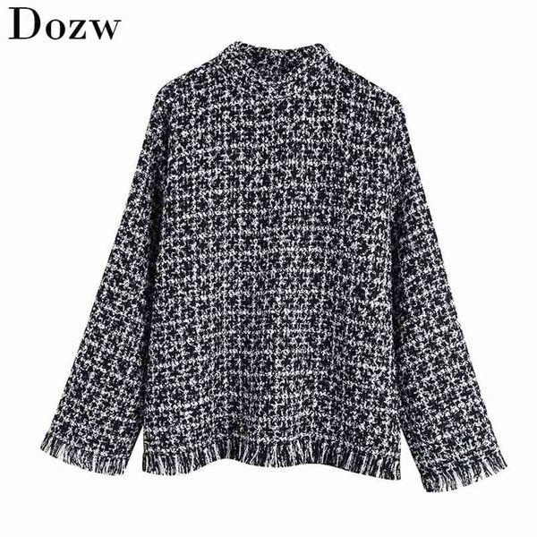 autumn winter houndstooth women hoodies casual stand neck fashion chic plaid tassels sweatshirt loose pullovers 210515, Black
autumn winter houndstooth women hoodies casual stand neck fashion chic plaid tassels sweatshirt loose pullovers 210515, Black