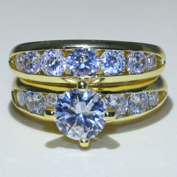 victoria wieck luxury jewelry 925 sterling&gold fill round shape white z cz diamond couple rings wedding bridal ring set for women gift, Slivery;golden
victoria wieck luxury jewelry 925 sterling&gold fill round shape white z cz diamond couple rings wedding bridal ring set for women gift, Slivery;golden