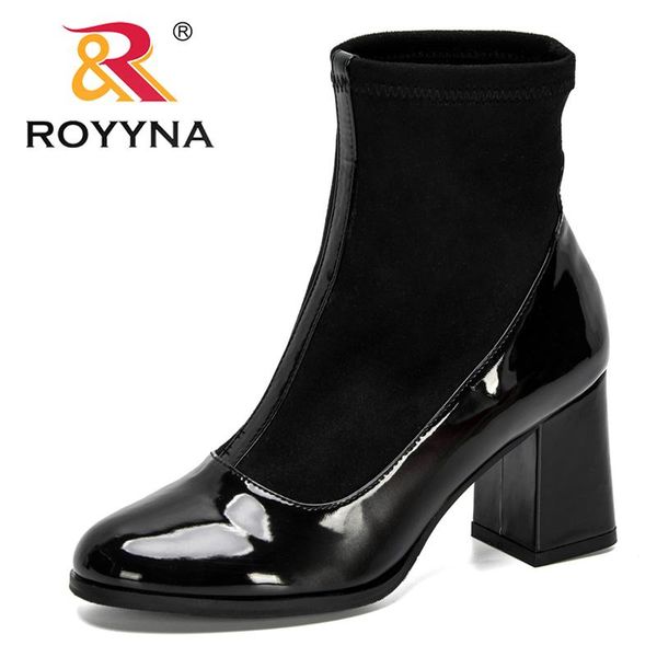 boots royyna 2021 designers patent leather women ankle casual round toe bootie woman high heels fashion footwear ladies, Black
boots royyna 2021 designers patent leather women ankle casual round toe bootie woman high heels fashion footwear ladies, Black