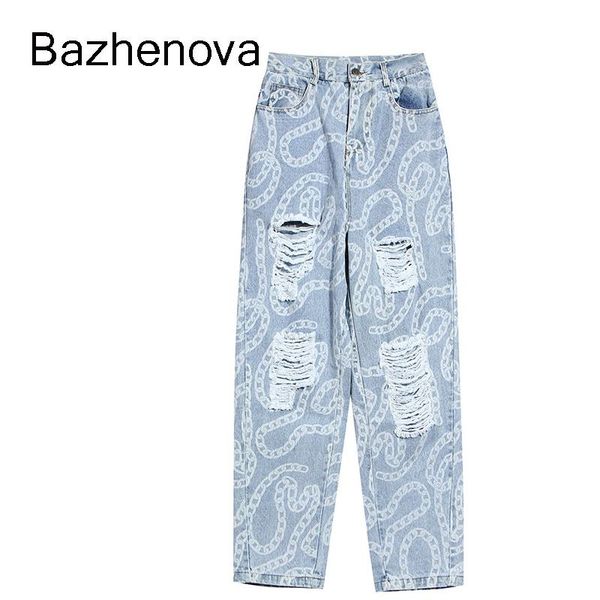 women's jeans bazhenova women autumn wide-leg 2021 hole-piercing denim pants girls loose washed girl fall r577, Blue
women's jeans bazhenova women autumn wide-leg 2021 hole-piercing denim pants girls loose washed girl fall r577, Blue
