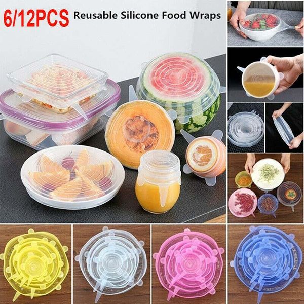 food savers & storage containers 6/12pcs kitchen silicone stretch lids seal cover reusable wraps fresh keeping lid bowl
food savers & storage containers 6/12pcs kitchen silicone stretch lids seal cover reusable wraps fresh keeping lid bowl