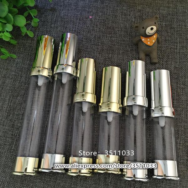 storage bottles & jars 24pcs transparent airless bottle gold cosmetic pump silver plastic lotion 15ml 20ml 30ml
storage bottles & jars 24pcs transparent airless bottle gold cosmetic pump silver plastic lotion 15ml 20ml 30ml