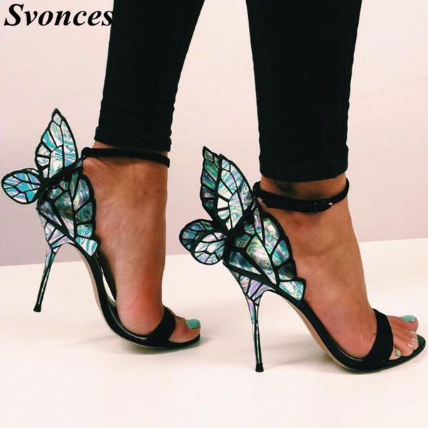 thin high heels genuine leather women sandals 10cm butterfly wedding shoes party blue pumps prom, Black
thin high heels genuine leather women sandals 10cm butterfly wedding shoes party blue pumps prom, Black