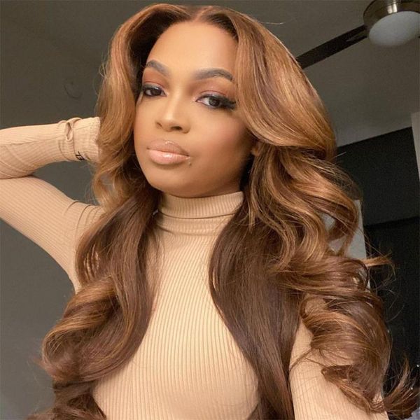 light brown body wave lace front wig glueless transparent wigs human hair for black women remy #4 color, Black;brown
light brown body wave lace front wig glueless transparent wigs human hair for black women remy #4 color, Black;brown