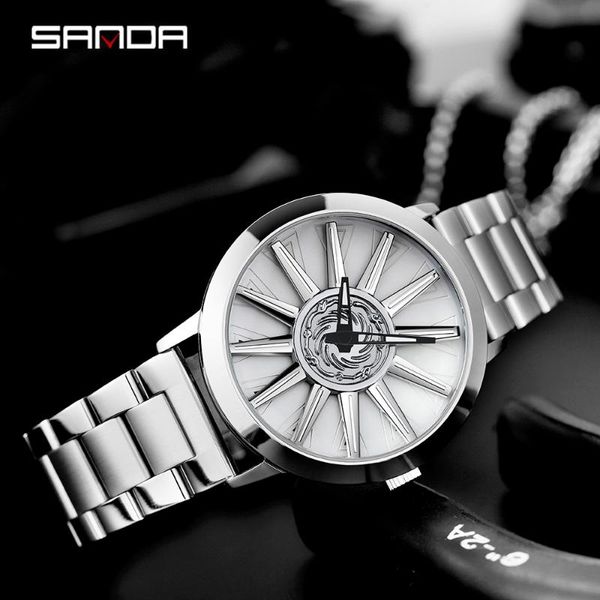wristwatches cool sports car dial wheel bezel classic stainless steel unprinted designer skeleton men watch relogio masculino, Slivery;brown
wristwatches cool sports car dial wheel bezel classic stainless steel unprinted designer skeleton men watch relogio masculino, Slivery;brown