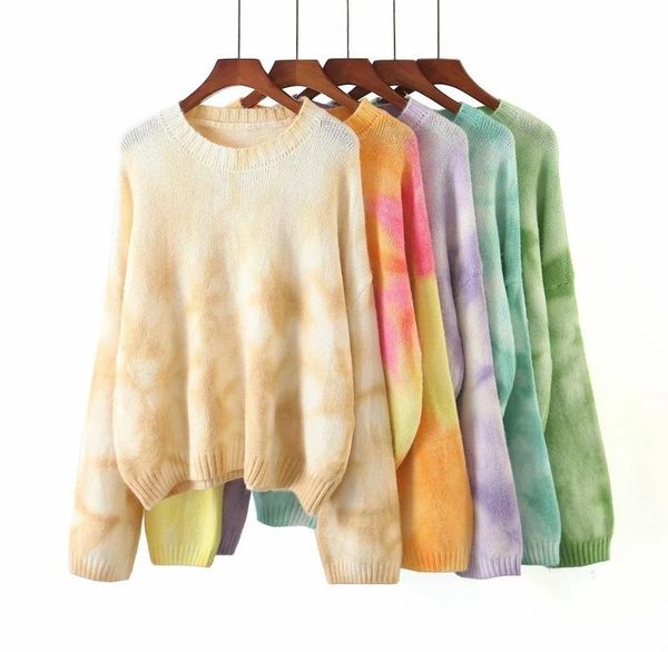 women's sweaters pragmapism 2021 gradient color tie dye sweater loose knit fashion woman keep warm pullovers, White;black
women's sweaters pragmapism 2021 gradient color tie dye sweater loose knit fashion woman keep warm pullovers, White;black