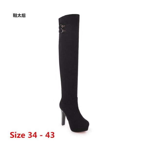 boots platform women over the knee 12 cm high heels autumn woman shoes winter long small big size 34 - 43, Black
boots platform women over the knee 12 cm high heels autumn woman shoes winter long small big size 34 - 43, Black