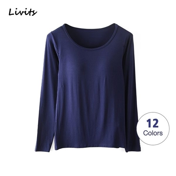 women t-shirts buili-in bra padded stretchable modal tshirts long sleeve plain casual korean spring autumn sa0067 210406, White
women t-shirts buili-in bra padded stretchable modal tshirts long sleeve plain casual korean spring autumn sa0067 210406, White