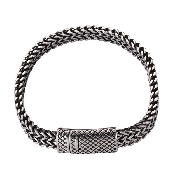 link, chain vintage pattern 10mm stainless steel curb cuban link silver color bracelet for men punk rock jewelry male gift gs0047, Black
link, chain vintage pattern 10mm stainless steel curb cuban link silver color bracelet for men punk rock jewelry male gift gs0047, Black