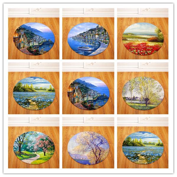 cushion/decorative pillow round carpets for living room landscape printed parlor bedroom chair rugs toilet bath decorate non-slip door mat
cushion/decorative pillow round carpets for living room landscape printed parlor bedroom chair rugs toilet bath decorate non-slip door mat