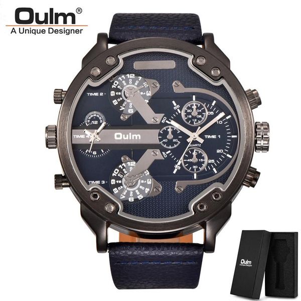 wristwatches oulm hp3548 classic two time zone men's watches super big dial male sport watch casual leather quartz, Slivery;brown
wristwatches oulm hp3548 classic two time zone men's watches super big dial male sport watch casual leather quartz, Slivery;brown