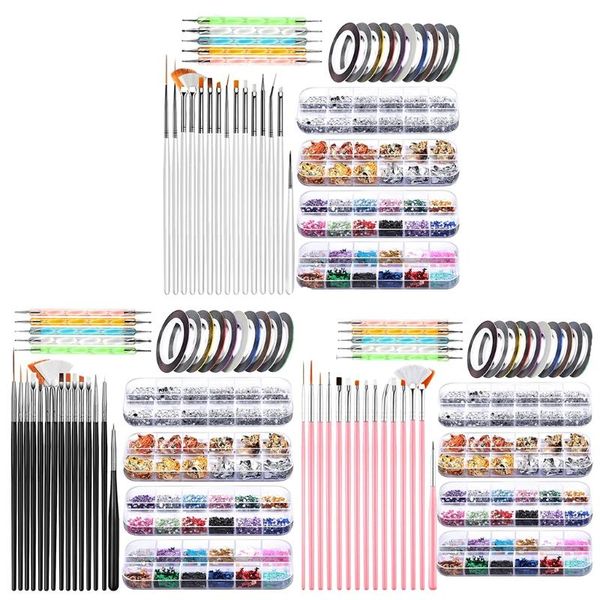 nail art kits kit design tools with glitter brushes dotting butterfly 3d colourful sequins polish manicure decoration
nail art kits kit design tools with glitter brushes dotting butterfly 3d colourful sequins polish manicure decoration